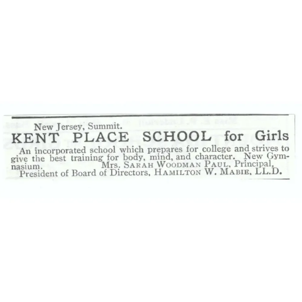 Kent Place Girls School Summit NJ Sarah Woodman Paul 1903 Magazine Ad AF7-SS1 - Picture 2 of 2